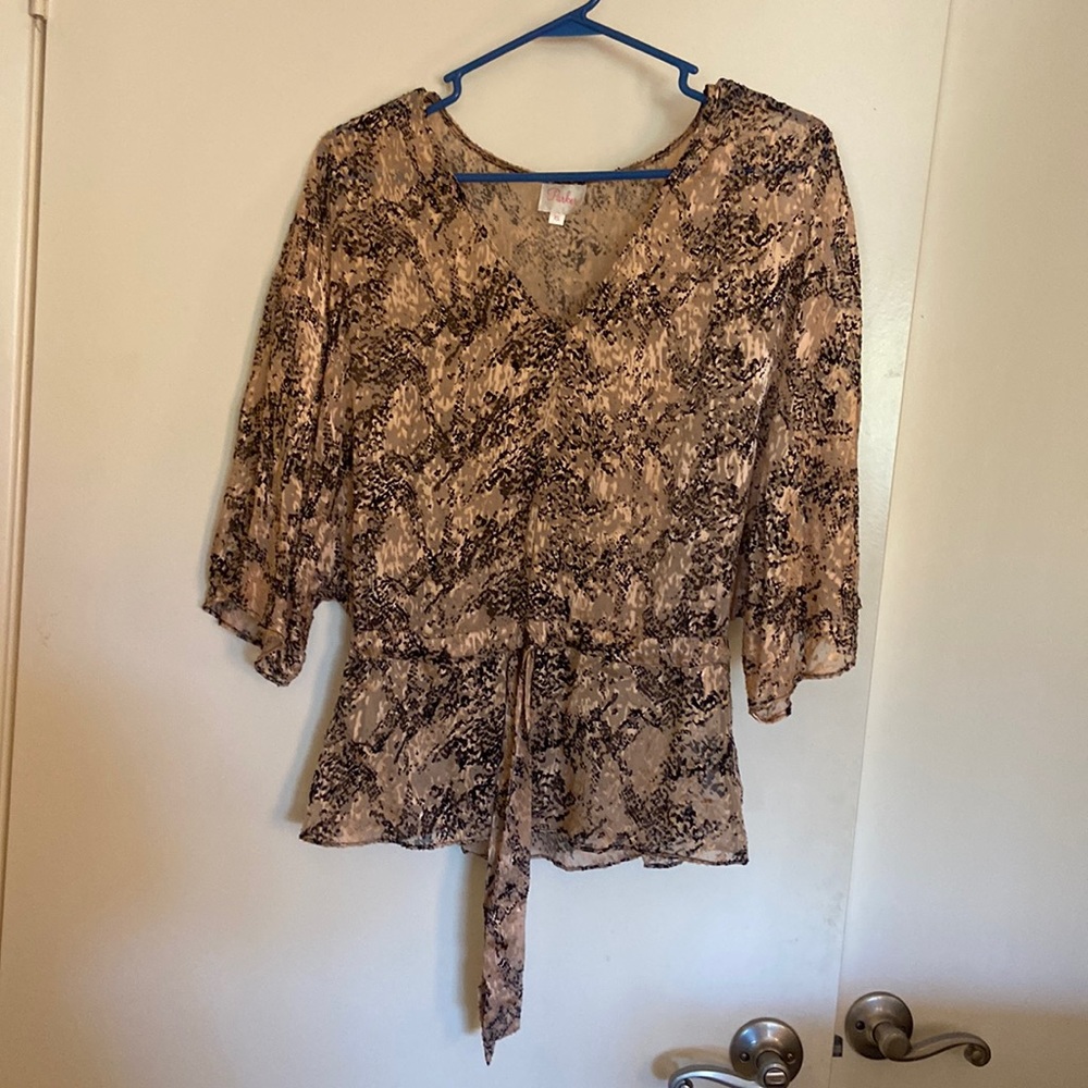 Rose and black blouse